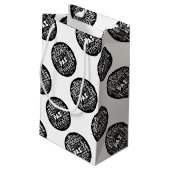 Kleine geschenkzak vrede ontwerp in meerdere talen klein cadeauzakje (Achterkant Gekanteld)