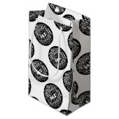 Kleine geschenkzak vrede ontwerp in meerdere talen klein cadeauzakje (Voorkant Gekanteld)