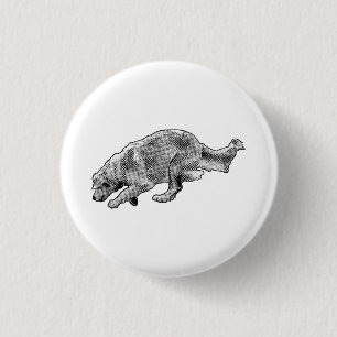 Kleine gespikkelde uitbarsting ronde button 3,2 cm