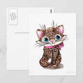 Kleine gespot kitten briefkaart (Voorkant / Achterkant)