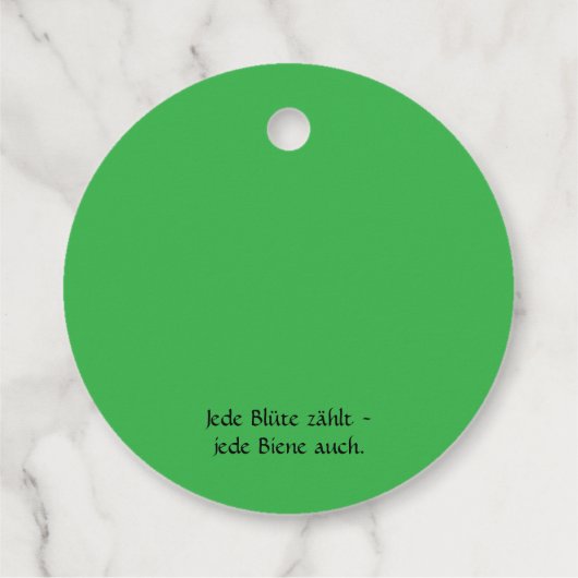 Kleine Geste – Geschenkanhänger mit Hummelmotiv Bedankjes Labels (Achterkant)