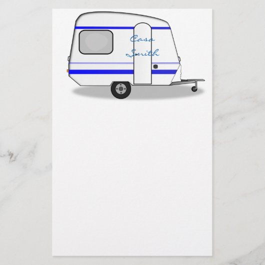 Kleine gestroomlijnde caravan Thunder_Cove elke kl Briefpapier (Voorkant)
