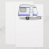 Kleine gestroomlijnde caravan Thunder_Cove elke kl Briefpapier (Voorkant / Achterkant)