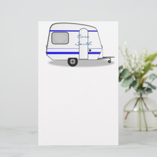 Kleine gestroomlijnde caravan Thunder_Cove elke kl Briefpapier (Staand voorkant)