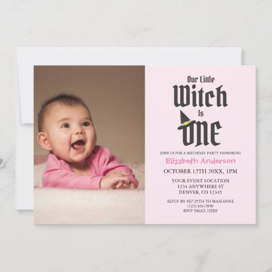 Kleine getuige 1e verjaardag kaart (Voorkant)