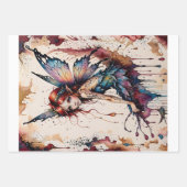 Kleine gevleugelde fee (Tinker Bell) in de waterve Inpakpapier Vel (Voorkant 3)