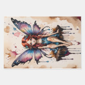 Kleine gevleugelde fee (Tinker Bell) in de waterve Inpakpapier Vel (Voorkant 2)