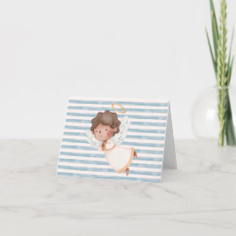 Kleine, gevouwen bedankkaart met engel