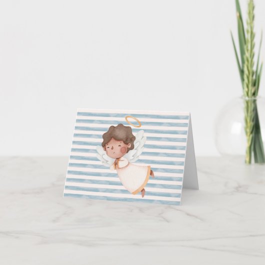 Kleine, gevouwen bedankkaart met engel (Voorkant)