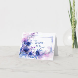 Kleine gevouwen korenbloem Reverie Bedankkaart