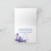 Kleine gevouwen korenbloem Reverie Bedankkaart (Binnen)