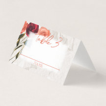 Kleine gevouwen perzik, rode rozen gevouwen huweli