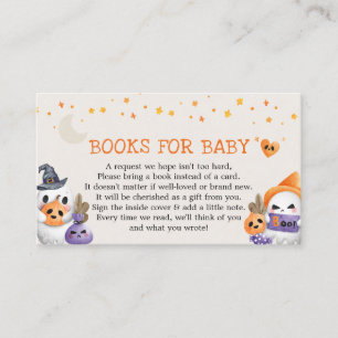 Kleine Ghost-Baby showers boeken voor Baby Informatiekaartje