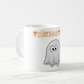 Kleine GHOST in Halloween, Trick or treat? Koffiemok (Voorkant links)