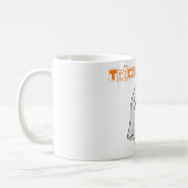 Kleine GHOST in Halloween, Trick or treat? Koffiemok (Links)