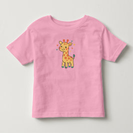 Kleine Giggel Giraffe Aangepast Ontwerp Kinder Shirts