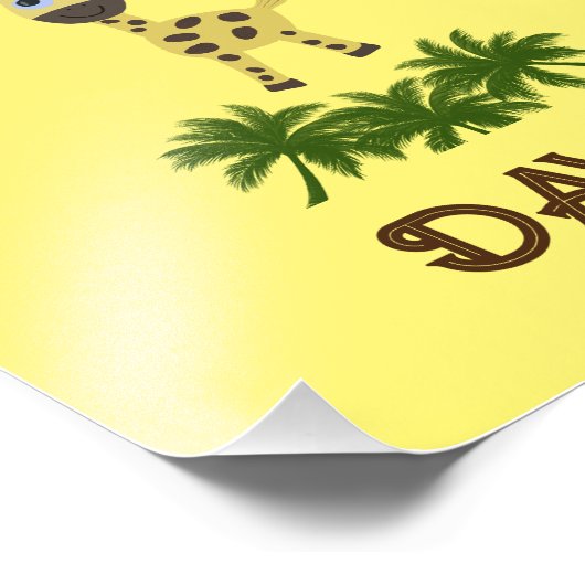 Kleine giraf foto afdruk (Hoek)