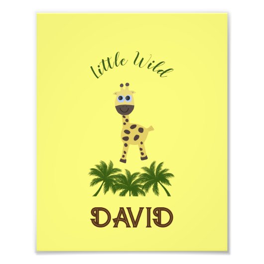 Kleine giraf foto afdruk (Voorkant)