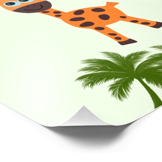 Kleine giraf foto afdruk (Hoek)