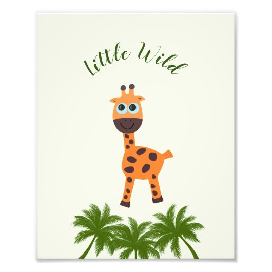 Kleine giraf foto afdruk (Voorkant)