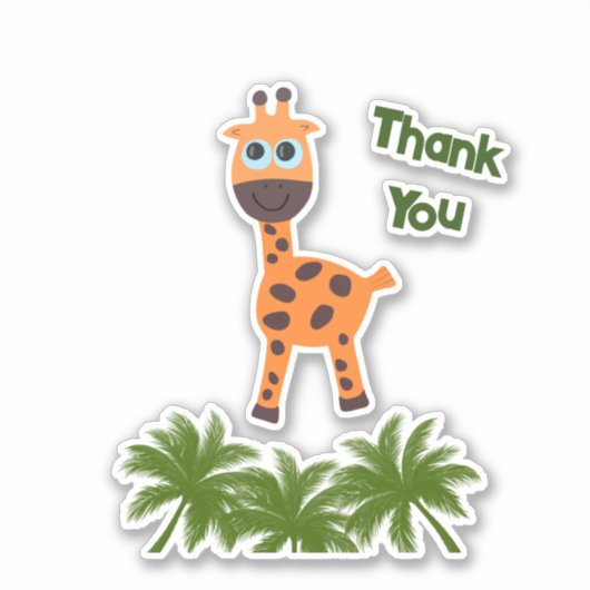 Kleine giraf sticker (Voorkant)