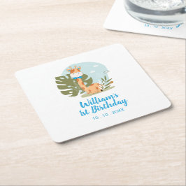 Kleine Giraffe (Boy Safari Animal) Dag Kartonnen Onderzetters