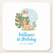 Kleine Giraffe (Boy Safari Animal) Dag Kartonnen Onderzetters (Voorkant)