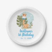 Kleine Giraffe (Boy Safari Animal) Dag Papieren Bordje (Voorkant)