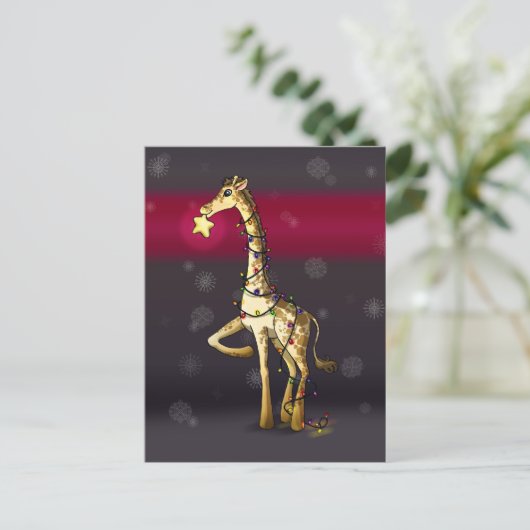 Kleine Giraffe Briefkaart (Staand voorkant)