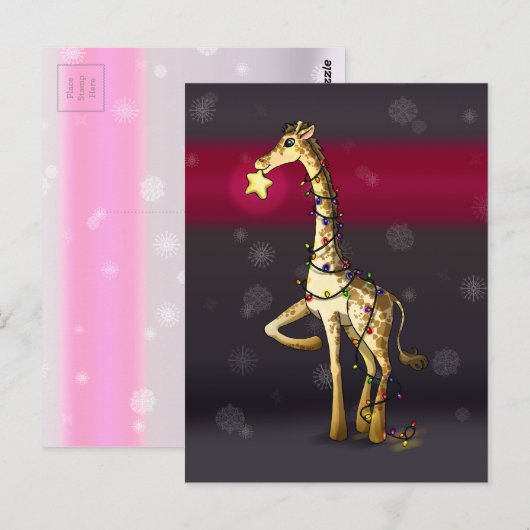 Kleine Giraffe Briefkaart (Voorkant / Achterkant)