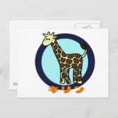 Kleine Giraffe Briefkaart (Voorkant / Achterkant)