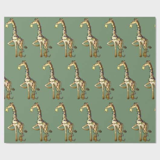Kleine Giraffe Cadeaupapier (Vlak)