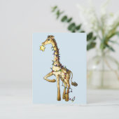 Kleine Giraffe Feestdagenkaart (Staand voorkant)
