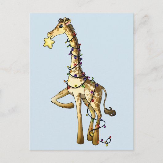 Kleine Giraffe Feestdagenkaart (Voorkant)
