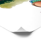 Kleine Giraffe Fopspeen en Deken Baby shower Perfect Poster (Hoek)