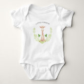 Kleine Giraffe Gepersonaliseerde Baby Bodysuit (Voorkant)