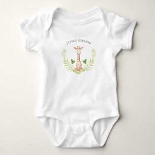 Kleine Giraffe Gepersonaliseerde Baby Bodysuit
