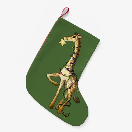 Kleine Giraffe Kerstsok (Voorkant (Hangend))