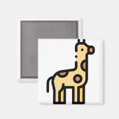 Kleine Giraffe Magneet (Voorkant / Achterkant)