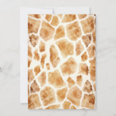 Kleine Giraffe Roze en bruin meisje Kaart (Achterkant)