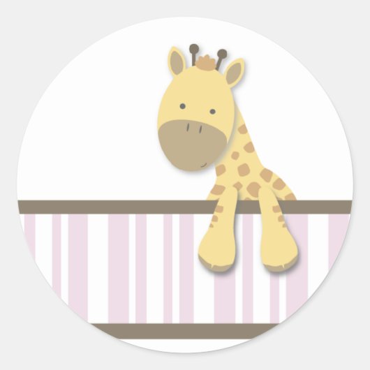 Kleine Giraffe {Roze} | STICKERS (Voorkant)