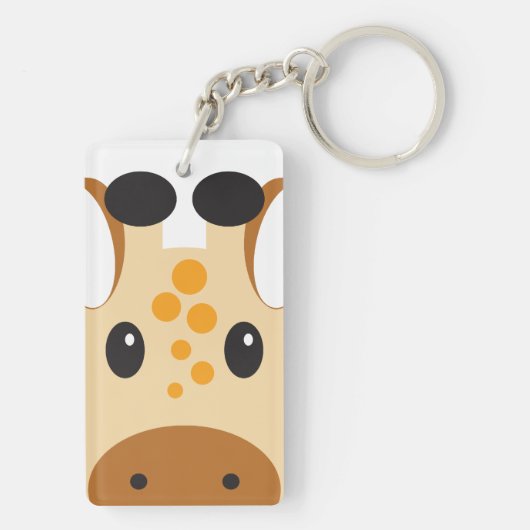 Kleine Giraffe Sleutelhanger (achterkant)