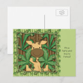 Kleine Giraffe Uitnodiging Briefkaart (Voorkant / Achterkant)