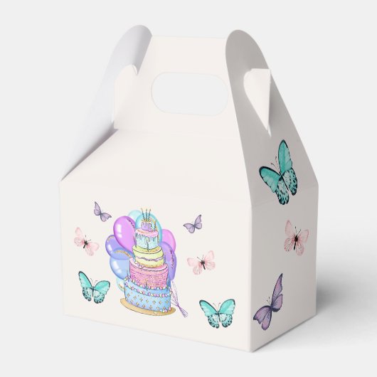 Kleine Girlprinses Birthday Bedankdoosjes (Achterkant)