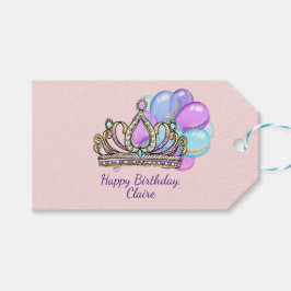 Kleine Girlprinses Birthday Cadeaulabel