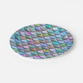 Kleine glanzende parelkleurige zeemeerminnen papieren bordje (Gekanteld)