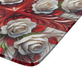 Kleine glassnijplank met Engelse Rozen Snijplank (Hoek)