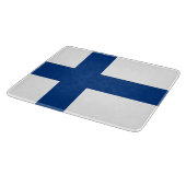 Kleine glassnijplank met vlag van Finland Snijplank (Hoek)