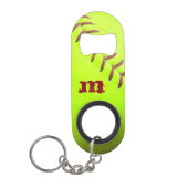 Kleine glazen mini flesopening met Sleutelhanger Mini Flessenopener (Voorkant)