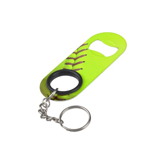 Kleine glazen mini flesopening met Sleutelhanger Mini Flessenopener (Achterkant Gekanteld)